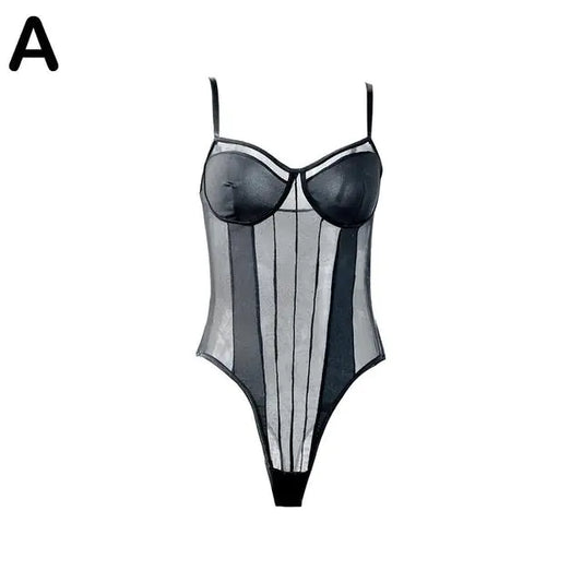Deep V-Neck Adjustable Strap Shapewear Bodysuit