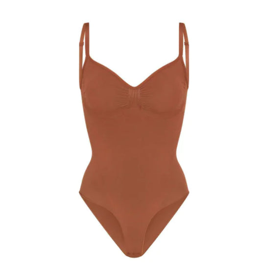 High Elastic Seamless Shapewear Jumpsuit with Sling and Open Back